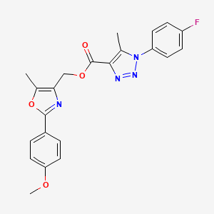 [2-(4-methoxyphenyl)-5-methyl-1,3-oxazol-4-yl]methyl 1-(4-fluorophenyl)-5-methyl-1H-1,2,3-triazole-4-carboxylate