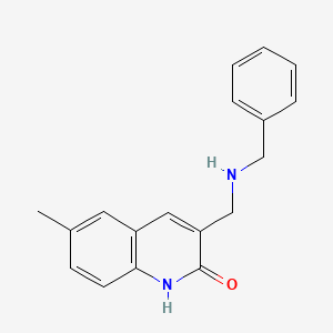molecular formula C18H18N2O B2591728 3-(Benzylamino-methyl)-6-methyl-1H-quinolin-2-one CAS No. 483286-62-0