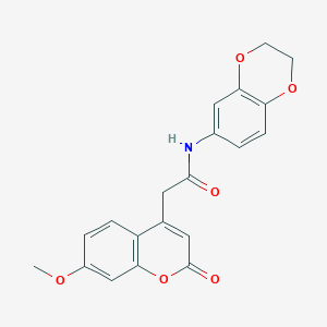 molecular formula C20H17NO6 B2591764 N-(2,3-dihydro-1,4-benzodioxin-6-yl)-2-(7-methoxy-2-oxo-2H-chromen-4-yl)acetamide CAS No. 919862-88-7