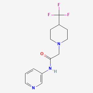molecular formula C13H16F3N3O B2591769 N-(pyridin-3-yl)-2-(4-(trifluoromethyl)piperidin-1-yl)acetamide CAS No. 2320176-50-7