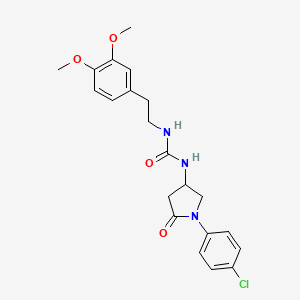 1-(1-(4-Chlorophenyl)-5-oxopyrrolidin-3-yl)-3-(3,4-dimethoxyphenethyl)urea