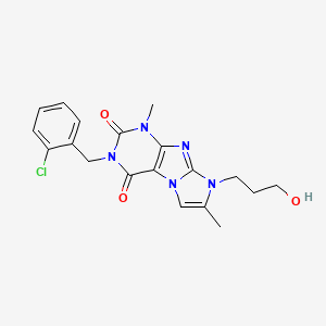 3-(2-chlorobenzyl)-8-(3-hydroxypropyl)-1,7-dimethyl-1H-imidazo[2,1-f]purine-2,4(3H,8H)-dione