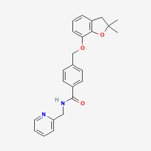 4-(((2,2-dimethyl-2,3-dihydrobenzofuran-7-yl)oxy)methyl)-N-(pyridin-2-ylmethyl)benzamide