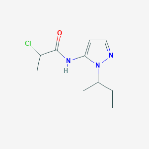 molecular formula C10H16ClN3O B2591785 N-[1-(butan-2-yl)-1H-pyrazol-5-yl]-2-chloropropanamide CAS No. 956756-05-1