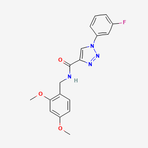 molecular formula C18H17FN4O3 B2591800 N-(2,4-dimethoxybenzyl)-1-(3-fluorophenyl)-1H-1,2,3-triazole-4-carboxamide CAS No. 1226446-52-1