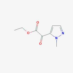 molecular formula C8H10N2O3 B2591861 Ethyl 2-(1-methyl-1H-pyrazol-5-yl)-2-oxoacetate CAS No. 1523001-59-3