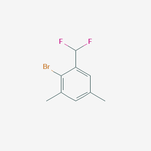 molecular formula C9H9BrF2 B2591864 2-Bromo-1-(difluoromethyl)-3,5-dimethylbenzene CAS No. 2168638-90-0