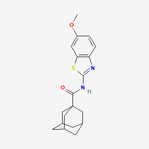 molecular formula C19H22N2O2S B2591897 N-(6-methoxy-1,3-benzothiazol-2-yl)adamantane-1-carboxamide 