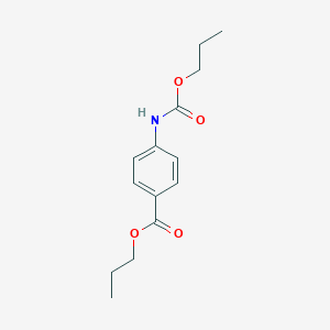 molecular formula C14H19NO4 B259191 Propyl 4-[(propoxycarbonyl)amino]benzoate 