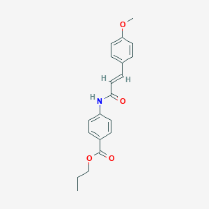 molecular formula C20H21NO4 B259194 Propyl 4-{[3-(4-methoxyphenyl)acryloyl]amino}benzoate 