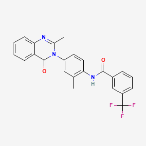 molecular formula C24H18F3N3O2 B2591967 N-(2-methyl-4-(2-methyl-4-oxoquinazolin-3(4H)-yl)phenyl)-3-(trifluoromethyl)benzamide CAS No. 906149-67-5