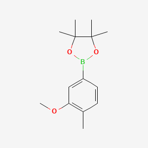 molecular formula C14H21BO3 B2591973 2-(3-Methoxy-4-methylphenyl)-4,4,5,5-tetramethyl-1,3,2-dioxaborolane CAS No. 1417036-28-2