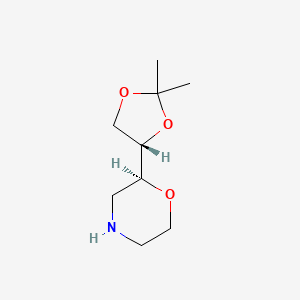 molecular formula C9H17NO3 B2591981 (2S)-2-[(4S)-2,2-Dimethyl-1,3-dioxolan-4-yl]morpholine CAS No. 2095396-56-6
