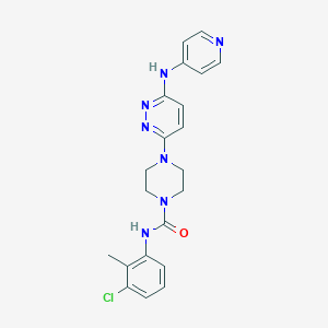 molecular formula C21H22ClN7O B2591989 N-(3-chloro-2-methylphenyl)-4-(6-(pyridin-4-ylamino)pyridazin-3-yl)piperazine-1-carboxamide CAS No. 1021262-29-2