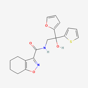 molecular formula C18H18N2O4S B2592019 N-(2-(furan-2-yl)-2-hydroxy-2-(thiophen-2-yl)ethyl)-4,5,6,7-tetrahydrobenzo[d]isoxazole-3-carboxamide CAS No. 2034484-96-1