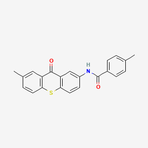 4-methyl-N-(7-methyl-9-oxo-9H-thioxanthen-2-yl)benzenecarboxamide