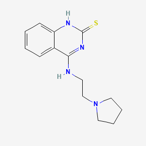 4-((2-(pyrrolidin-1-yl)ethyl)amino)quinazoline-2(1H)-thione