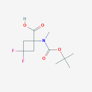 1-((tert-Butoxycarbonyl)(methyl)amino)-3,3-difluorocyclobutane-1-carboxylic acid