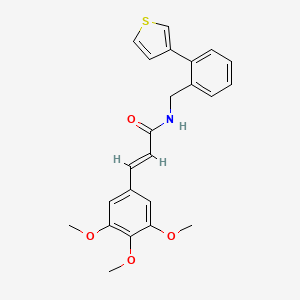 (E)-N-(2-(thiophen-3-yl)benzyl)-3-(3,4,5-trimethoxyphenyl)acrylamide