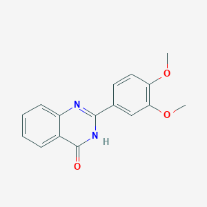 molecular formula C16H14N2O3 B2592079 2-(3,4-dimethoxyphenyl)quinazolin-4(3H)-one CAS No. 132982-03-7