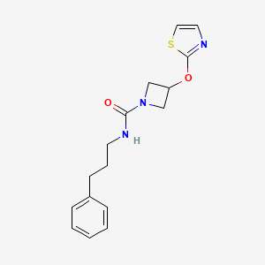 molecular formula C16H19N3O2S B2592084 N-(3-phenylpropyl)-3-(1,3-thiazol-2-yloxy)azetidine-1-carboxamide CAS No. 1797367-65-7