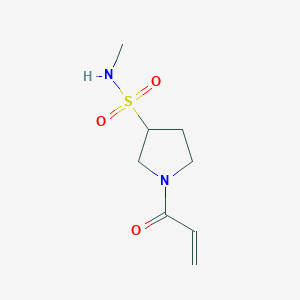 molecular formula C8H14N2O3S B2592128 N-methyl-1-(prop-2-enoyl)pyrrolidine-3-sulfonamide CAS No. 2093756-52-4