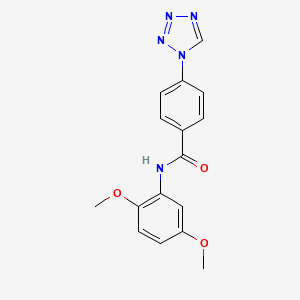 molecular formula C16H15N5O3 B2592146 N-(2,5-dimethoxyphenyl)-4-(1H-tetrazol-1-yl)benzamide CAS No. 851722-68-4