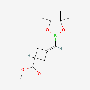 molecular formula C13H21BO4 B2592162 Methyl 3-((4,4,5,5-tetramethyl-1,3,2-dioxaborolan-2-yl)methylene)cyclobutane-1-carboxylate CAS No. 2365173-42-6