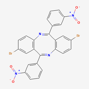 molecular formula C26H14Br2N4O4 B2592171 2,8-dibromo-6,12-bis(3-nitrophenyl)dibenzo[b,f][1,5]diazocine CAS No. 60773-33-3