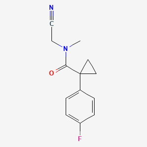 molecular formula C13H13FN2O B2592174 N-(cyanomethyl)-1-(4-fluorophenyl)-N-methylcyclopropane-1-carboxamide CAS No. 1333513-09-9