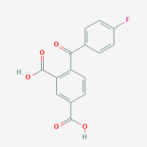 molecular formula C15H9FO5 B025922 4-(4-Fluorobenzoyl)isophthalic acid CAS No. 1645-24-5