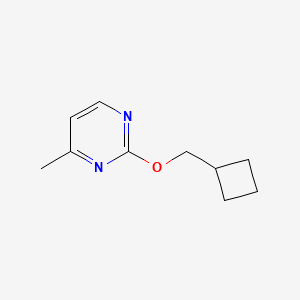 molecular formula C10H14N2O B2592202 2-(Cyclobutylmethoxy)-4-methylpyrimidine CAS No. 2196217-96-4