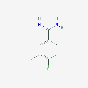 molecular formula C8H9ClN2 B2592204 4-Chloro-3-methylbenzamidine CAS No. 910095-67-9