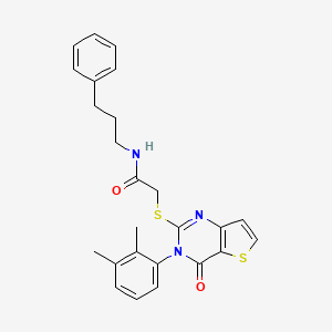 2-{[3-(2,3-dimethylphenyl)-4-oxo-3,4-dihydrothieno[3,2-d]pyrimidin-2-yl]sulfanyl}-N-(3-phenylpropyl)acetamide