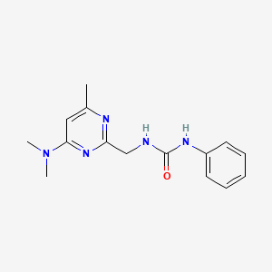 1-((4-(Dimethylamino)-6-methylpyrimidin-2-yl)methyl)-3-phenylurea