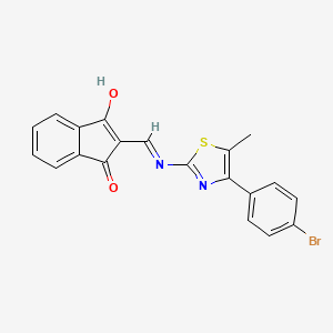 2-(((4-(4-Bromophenyl)-3-methyl-2,5-thiazolyl)amino)methylene)indane-1,3-dione