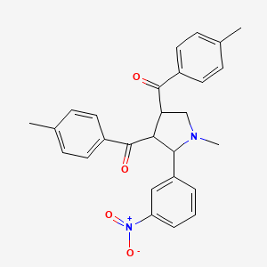 [1-methyl-4-(4-methylbenzoyl)-5-(3-nitrophenyl)tetrahydro-1H-pyrrol-3-yl](4-methylphenyl)methanone