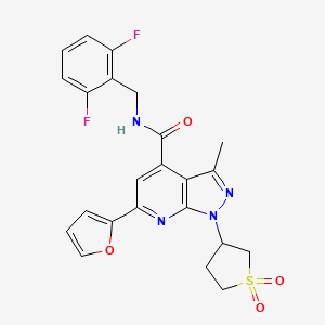 N-(2,6-difluorobenzyl)-1-(1,1-dioxidotetrahydrothiophen-3-yl)-6-(furan-2-yl)-3-methyl-1H-pyrazolo[3,4-b]pyridine-4-carboxamide
