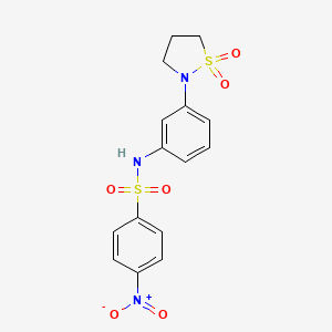 N-(3-(1,1-dioxidoisothiazolidin-2-yl)phenyl)-4-nitrobenzenesulfonamide