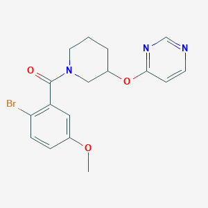 (2-Bromo-5-methoxyphenyl)(3-(pyrimidin-4-yloxy)piperidin-1-yl)methanone