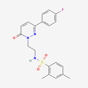 N-(2-(3-(4-fluorophenyl)-6-oxopyridazin-1(6H)-yl)ethyl)-2,4-dimethylbenzenesulfonamide