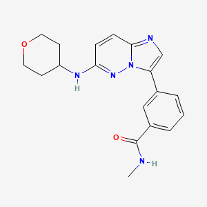 molecular formula C19H21N5O2 B2592287 N-methyl-3-[6-(oxan-4-ylamino)imidazo[1,2-b]pyridazin-3-yl]benzamide CAS No. 1012345-31-1