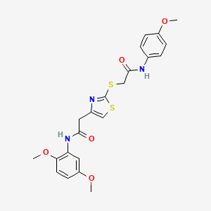 N-(2,5-dimethoxyphenyl)-2-(2-((2-((4-methoxyphenyl)amino)-2-oxoethyl)thio)thiazol-4-yl)acetamide