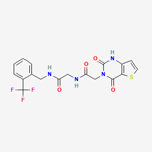 2-(2,4-dioxo-1,2-dihydrothieno[3,2-d]pyrimidin-3(4H)-yl)-N-(2-oxo-2-((2-(trifluoromethyl)benzyl)amino)ethyl)acetamide