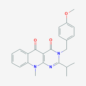 2-isopropyl-3-(4-methoxybenzyl)-10-methylpyrimido[4,5-b]quinoline-4,5(3H,10H)-dione