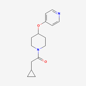2-Cyclopropyl-1-(4-(pyridin-4-yloxy)piperidin-1-yl)ethanone