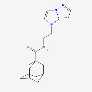 molecular formula C18H24N4O B2592319 N-(2-{1H-pyrazolo[1,5-a]imidazol-1-yl}ethyl)adamantane-1-carboxamide CAS No. 1788843-91-3