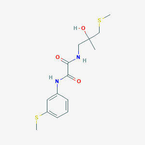 molecular formula C14H20N2O3S2 B2592334 N-[2-hydroxy-2-methyl-3-(methylsulfanyl)propyl]-N'-[3-(methylsulfanyl)phenyl]ethanediamide CAS No. 1396870-50-0