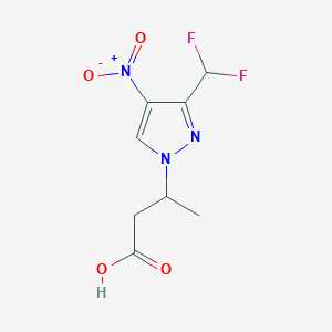 3-[3-(difluoromethyl)-4-nitro-1H-pyrazol-1-yl]butanoic acid