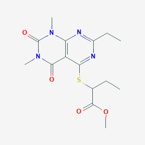 Methyl 2-((2-ethyl-6,8-dimethyl-5,7-dioxo-5,6,7,8-tetrahydropyrimido[4,5-d]pyrimidin-4-yl)thio)butanoate